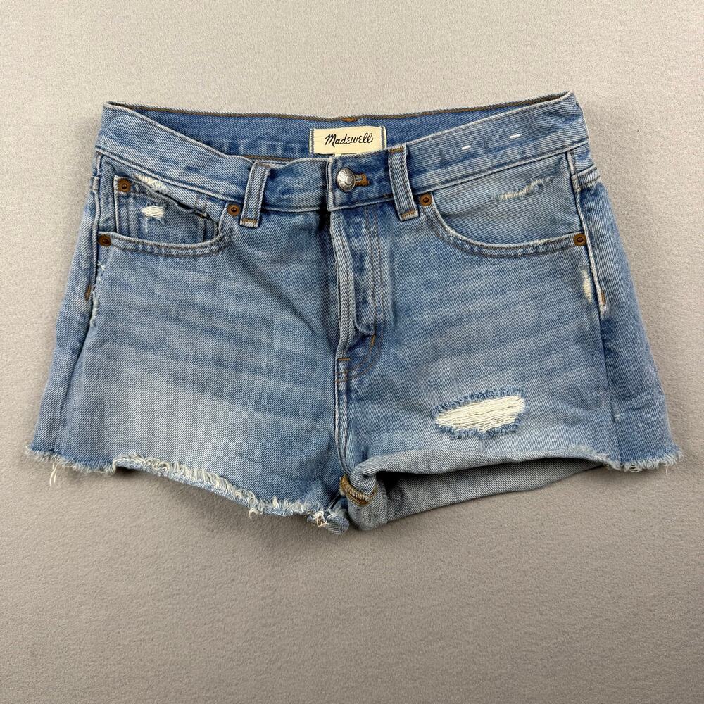 Madewell Distressed Denim Cutoff Shorts Size 24 Y2K